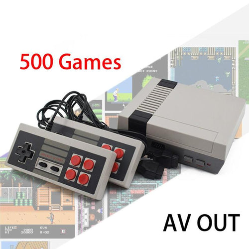 ALLOYSEED Consola de juegos retro Mini TV Reproductor de juegos portátil de 8 bits Consola de videojuegos para niños 500/620 Juegos clásicos incorporados Regalos