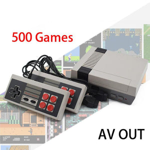 ALLOYSEED Consola de juegos retro Mini TV Reproductor de juegos portátil de 8 bits Consola de videojuegos para niños 500/620 Juegos clásicos incorporados Regalos